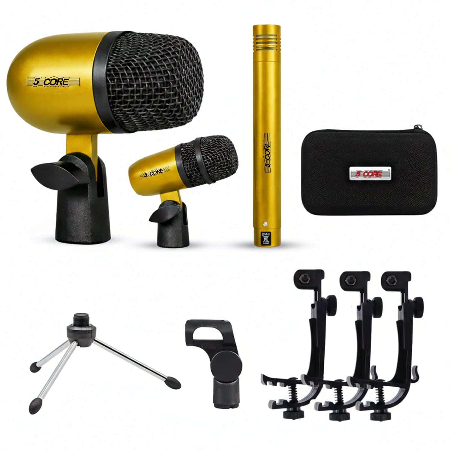 5 CORE - Conga Mic Snare Tom Set Professional XLR Cardioid Unidirectional Instrument Microphone Kit price history on PriceWatchPro