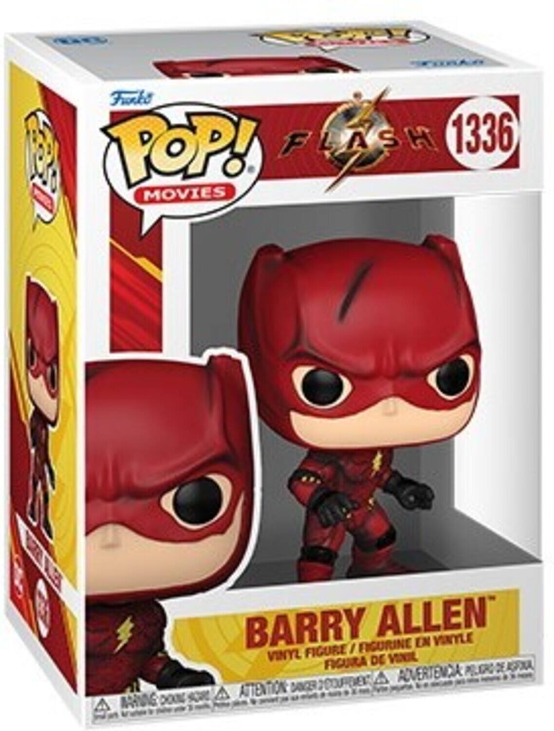 Frogs POP! FLASH 1336 ! MOVIES WRRNNG BARRY ALLEN FIGURINE EN VINYLE FIGURE I VINYL DE VINIL FIGURA PEIRO DE KGXA COUPEX ADVERTENDA ATTEN ENTION DANGER