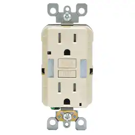 Leviton - 20 amps 125 V Duplex GFCI Outlet 5-20R 1 pk - Light Almond