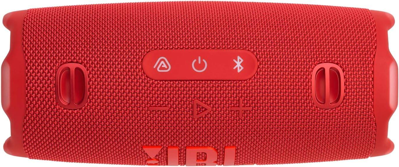 Alt View 1. JBL - Charge 6 Portable Waterproof Bluetooth Speaker with Carrying Case - Red.
