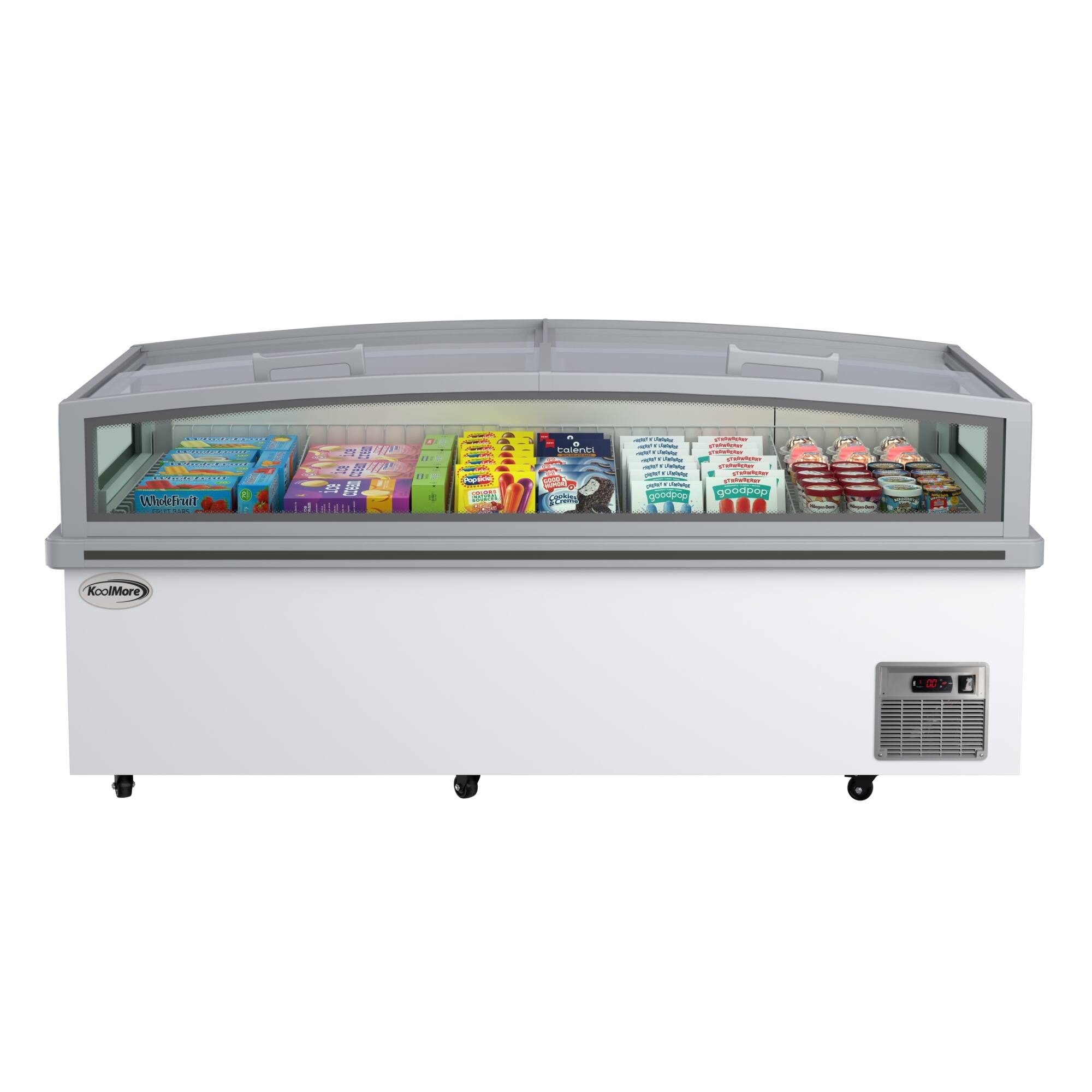 Koolmore - 77 in. 27.5 cu. ft. Commercial Auto Defrost Convertible Aisle-End Island Freezer/Refrigerator (KM-ISCF-75AF) - White