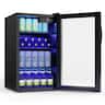 Costway - 120 Can Beverage Refrigerator Beer Wine Soda Drink Cooler Mini Fridge - Black