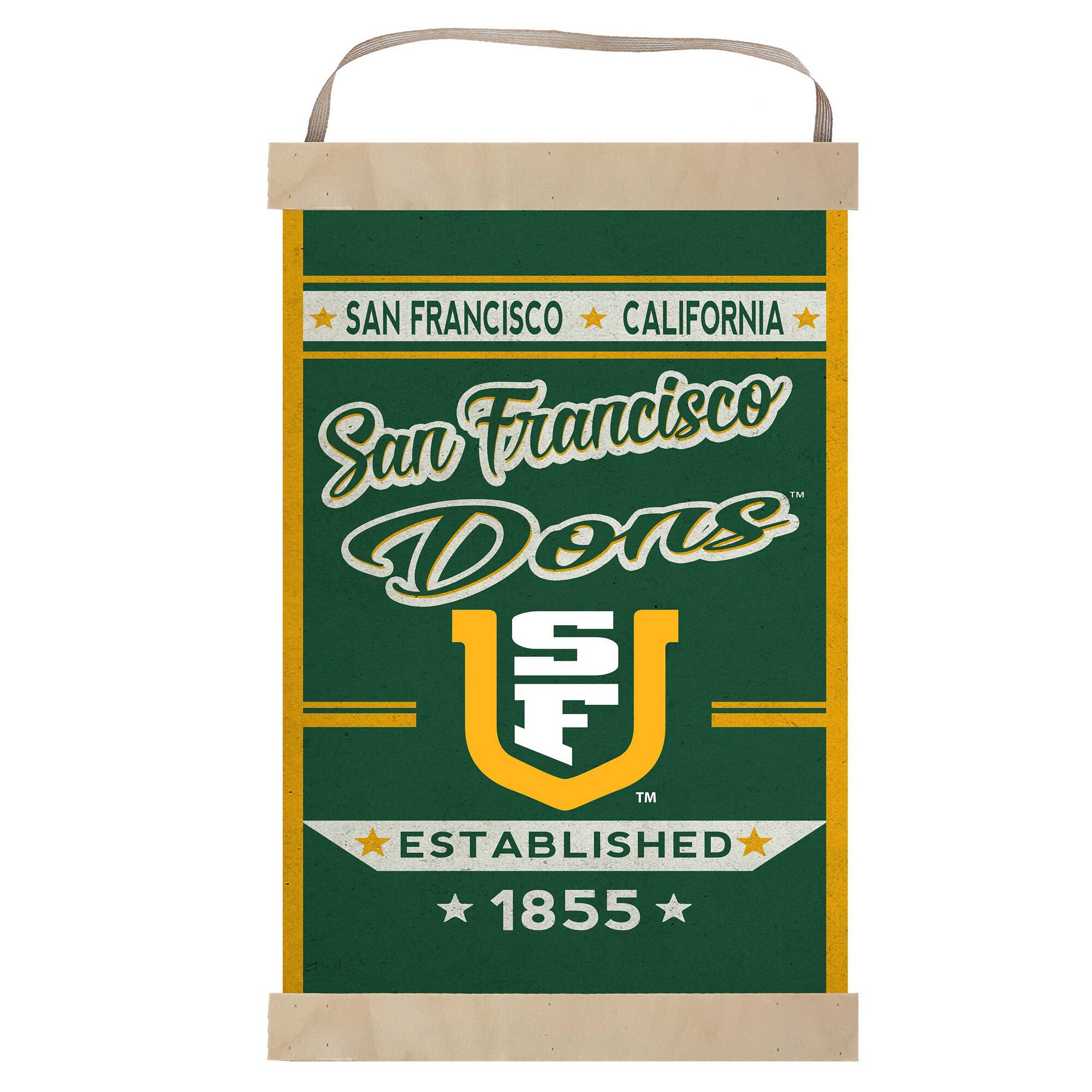 SAN FRANCISCO CALIFORNIA  
San Francisco  
Dons  
SF  
ESTABLISHED 1855