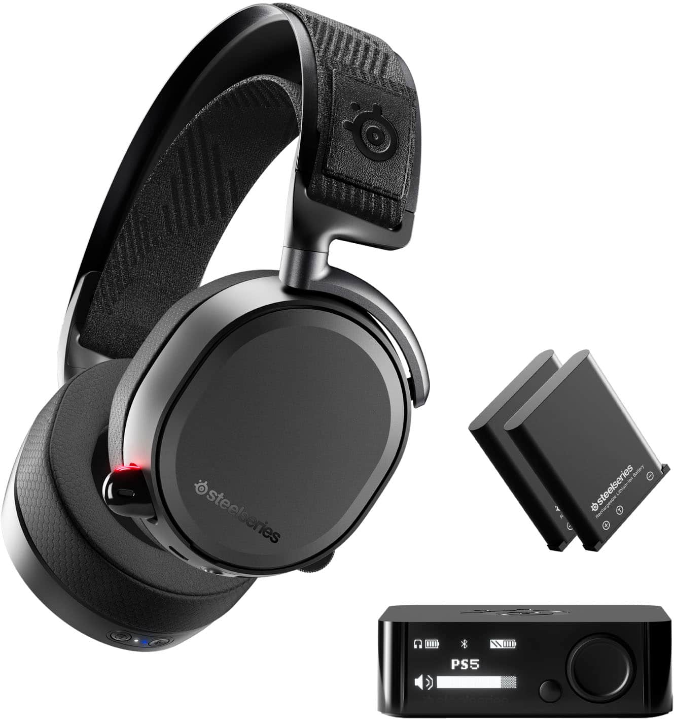 SteelSeries - Arctis Pro Wireless DTS Headphone:X v2.0 Surround Sound Gaming Headset for PS4 and PC - Black - Front_Zoom