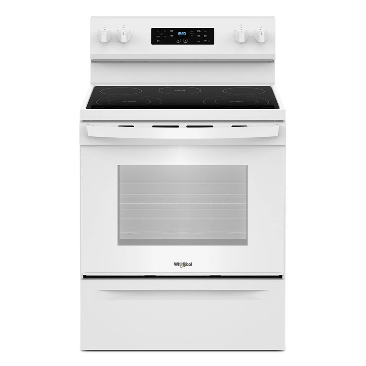 Whirlpool - 5.3 Cu. Ft. Freestanding Electric Range with Cooktop Flexibility - White