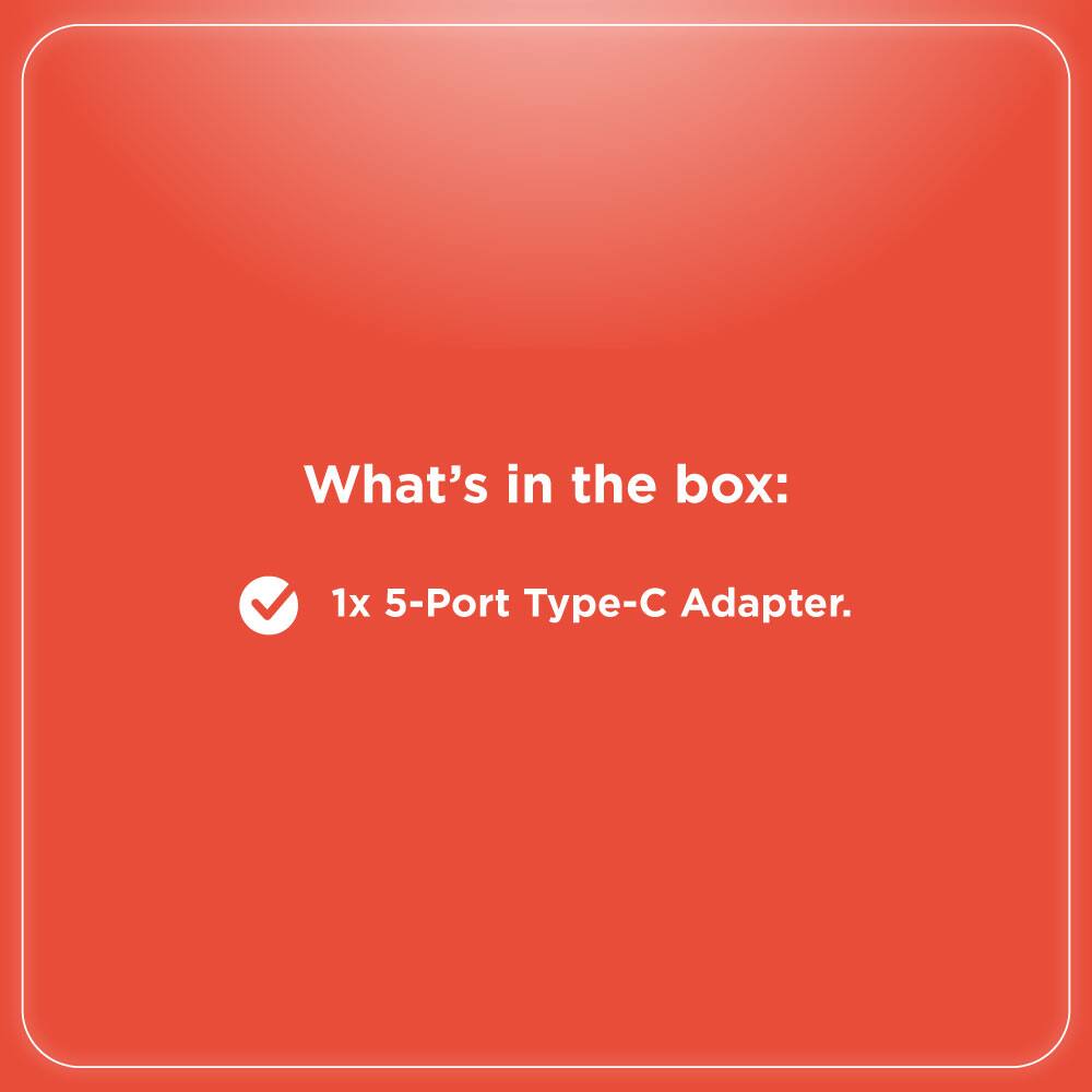 What's in the box:  
1x 5-Port Type-C Adapter.