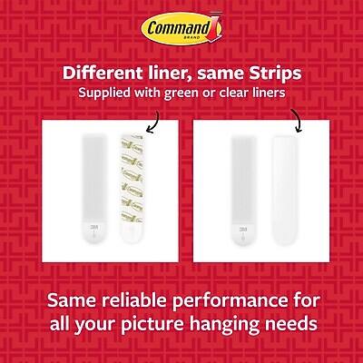 Command Brand  
Different liner, same Strips  
Supplied with green or clear liners  
Same reliable performance for all your picture hanging needs