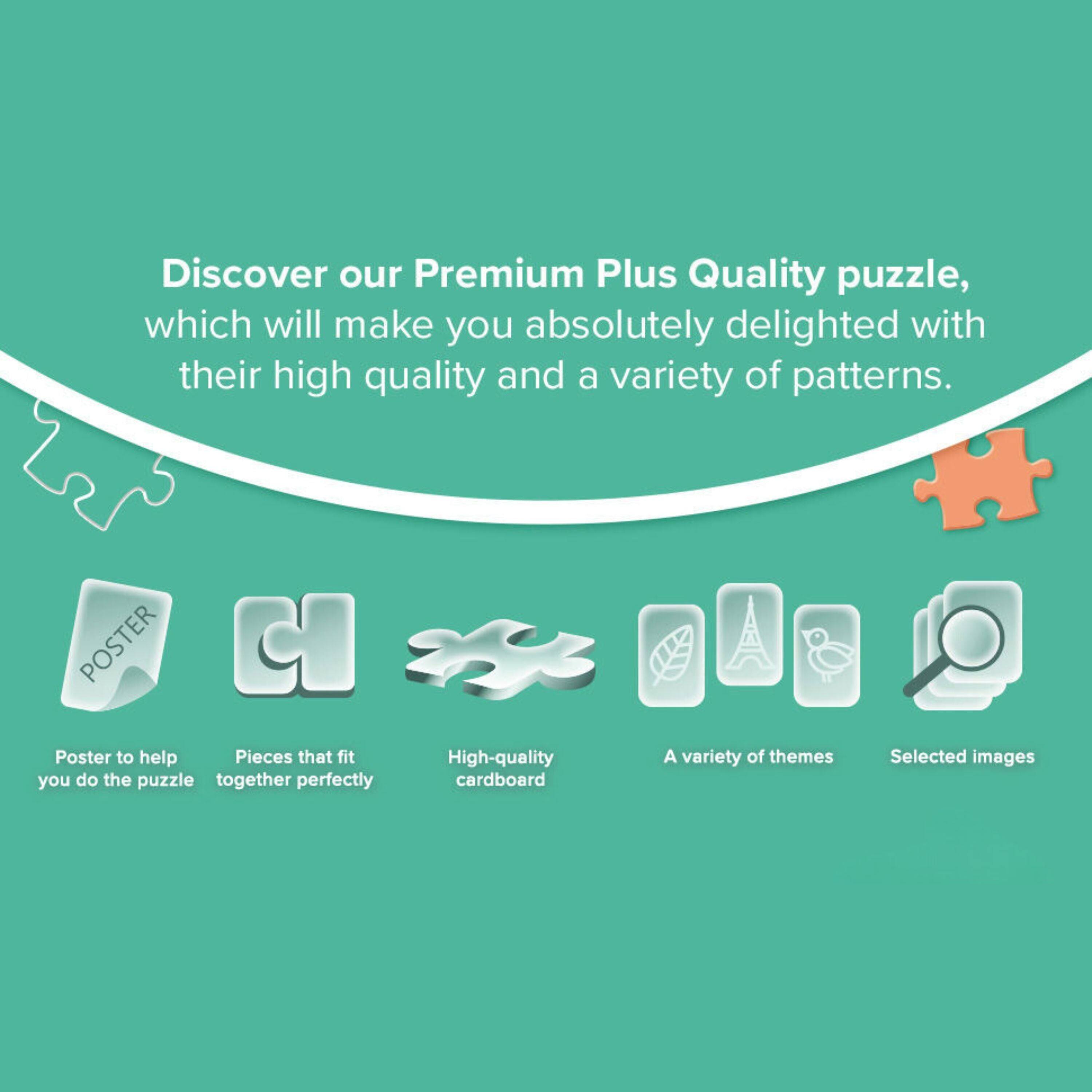 Discover our Premium Plus Quality puzzle, which will make you absolutely delighted with their high quality and a variety of patterns.

- Poster to help you do the puzzle
- Pieces that fit together perfectly
- High-quality cardboard
- A variety of themes
- Selected images