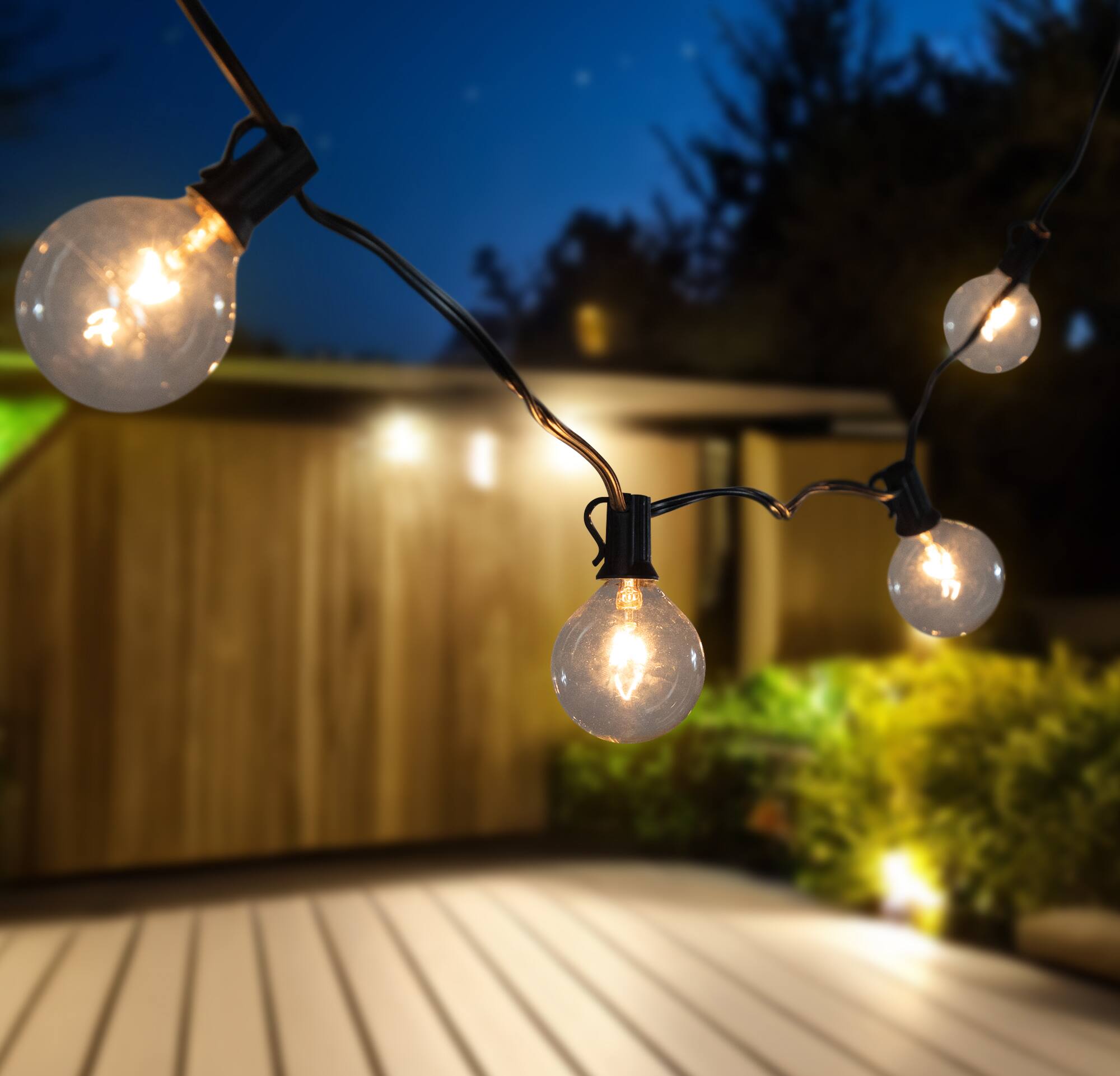 Alt View 4. Northlight - G50 Globe Christmas String Lights - 9' Black Wire - 20ct - Black.