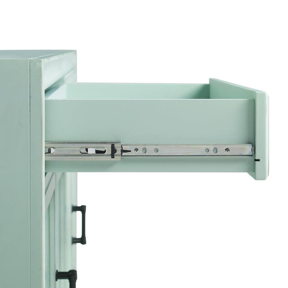 Alt View 6. Crosley Furniture - Tara Sideboard - Distressed Seafoam Blue.