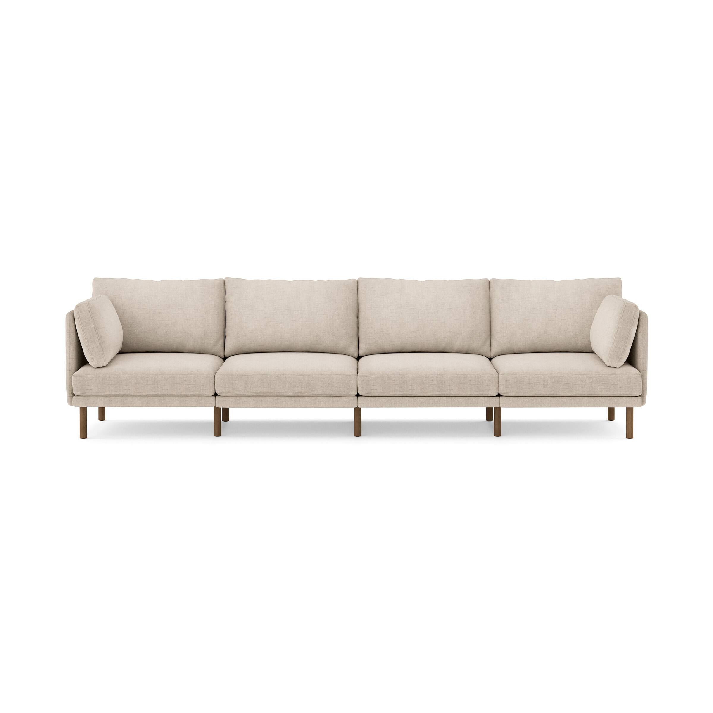 Front. Burrow - Modern Field 4-Seat Sofa - Oatmeal.