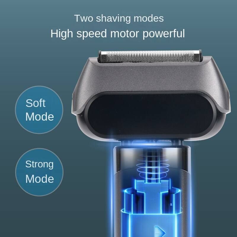 Two shaving modes  
High speed motor powerful  
Soft Mode  
Strong Mode