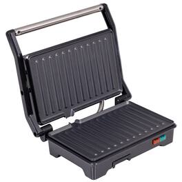Lumme - LummeHome 2-Slice Panini Press Grill Sandwich Maker Nonstick Plates 180° Opening Floating Hinge - Black