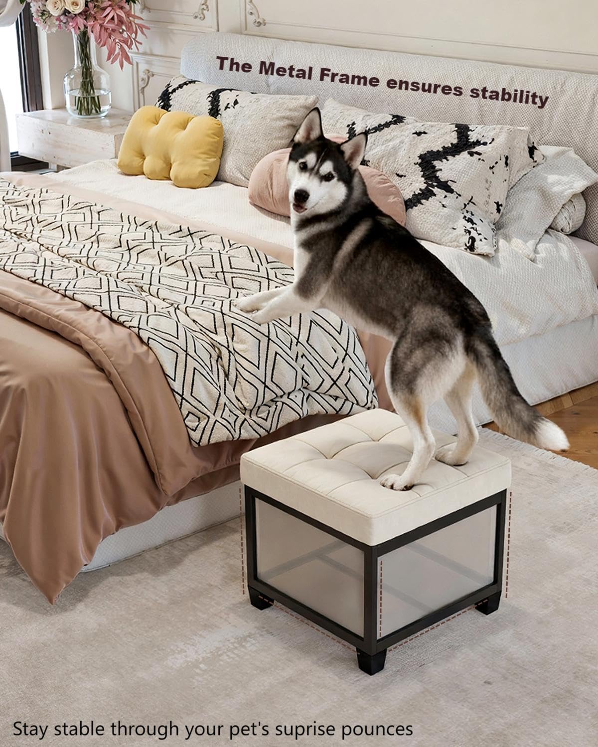 The Metal Frame ensures stability

Stay stable through your pet's surprise pounces