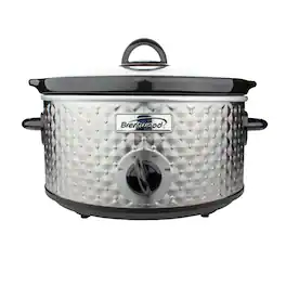 Brentwood - 3.5 Quart Diamond Pattern Slow Cooker in Stainless Steel - Silver