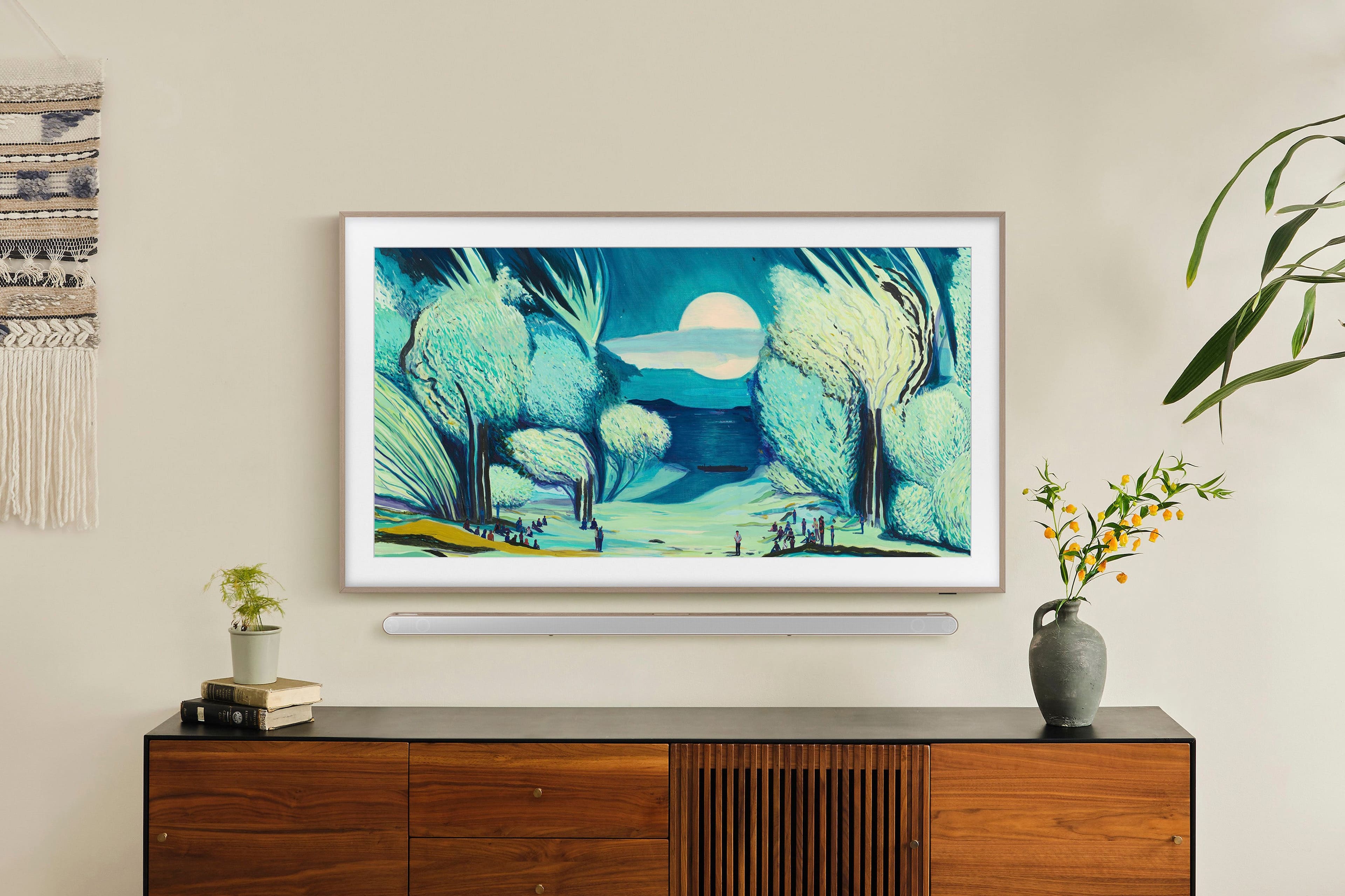 Alt View 24. Samsung - 50” Class LS03FA The Frame Series QLED 4K UHD Art Mode SamsungVision AI Smart TV w/ Wall Mount (2025) - Black.