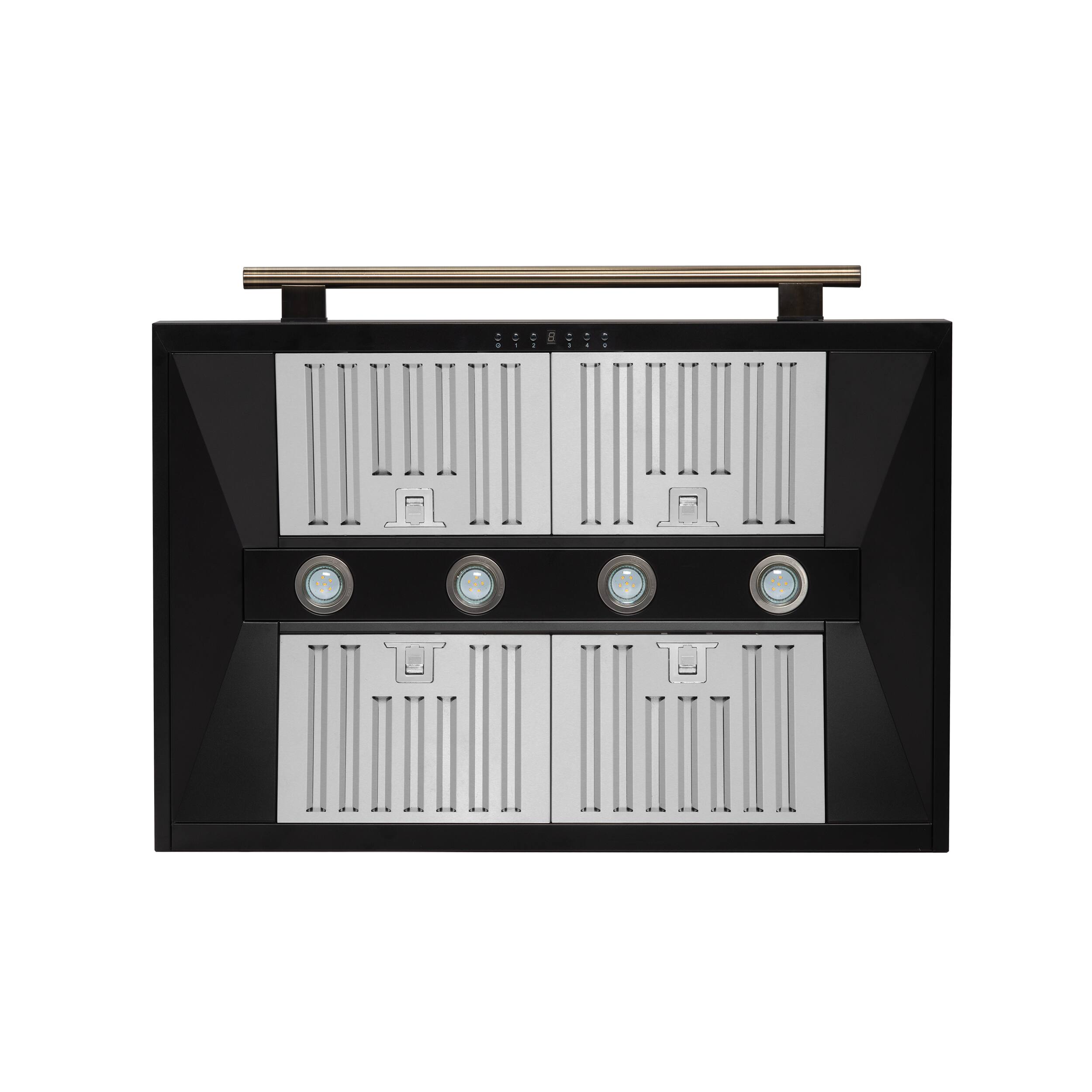 Alt View 4. Forno Appliances - Aria 36 in. Convertible Wall-Mounted Range Hood - Black.