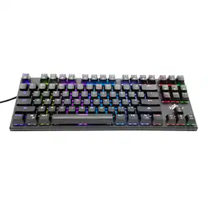 YEYIAN - Spark Series 2000 Blue Switch Wired Gaming Keyboard with RGB Lighting - Model: YAT1804-EN - Black