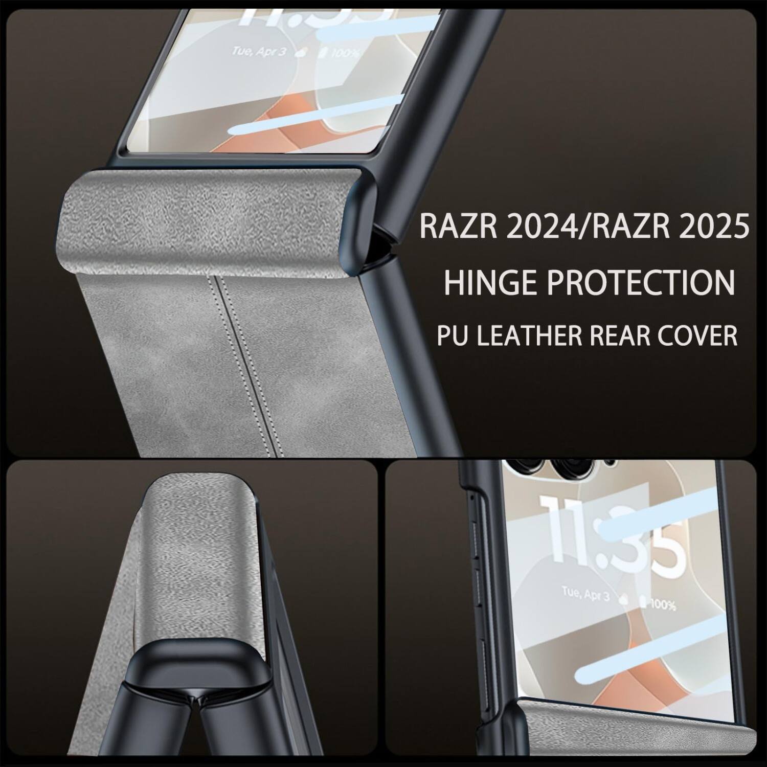 Tue, Apr 3 100% RAZR 2024/RAZR 2025 HINGE PROTECTION PU LEATHER REAR COVER 11:35 Tue, Apr 3 100%