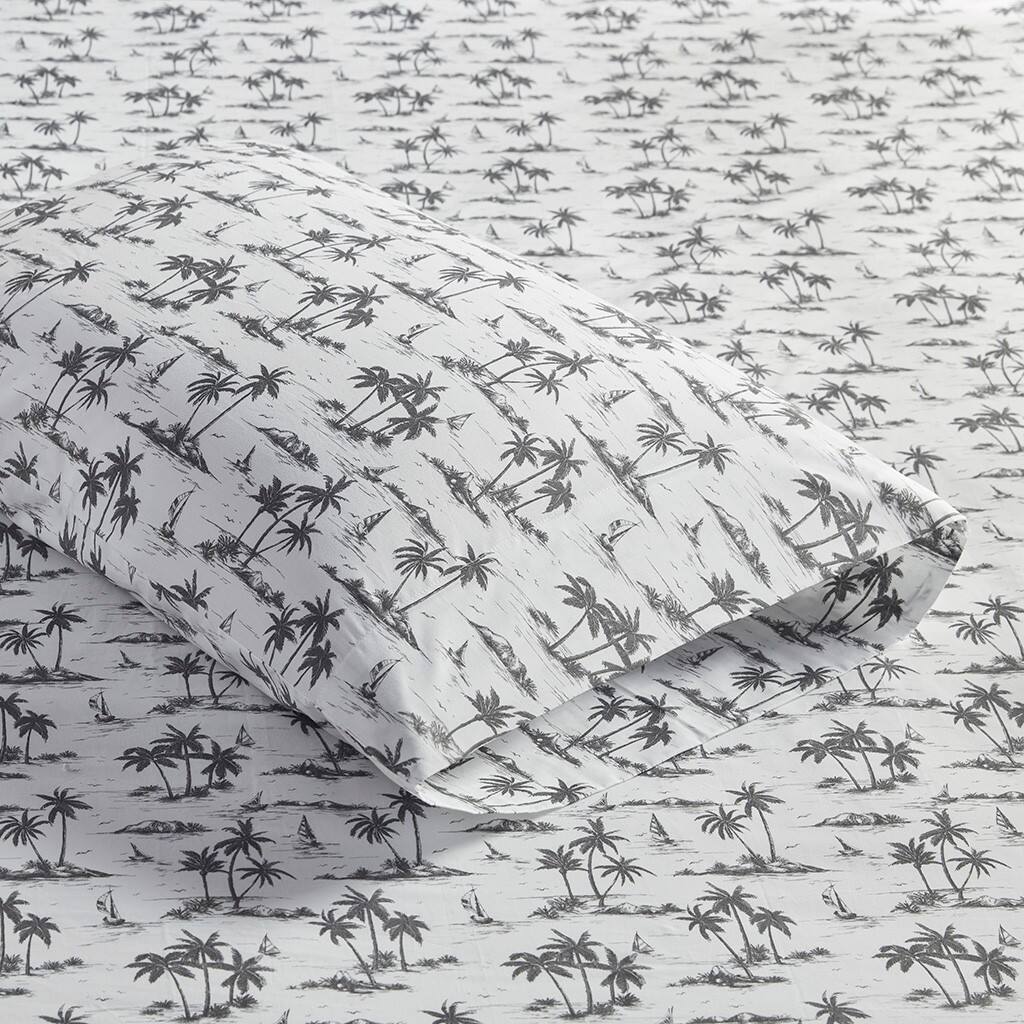Alt View 3. Gracie Mills - Gracie Mills Esme Breathable Printed Cotton Percale Sheet Set - Black Island.