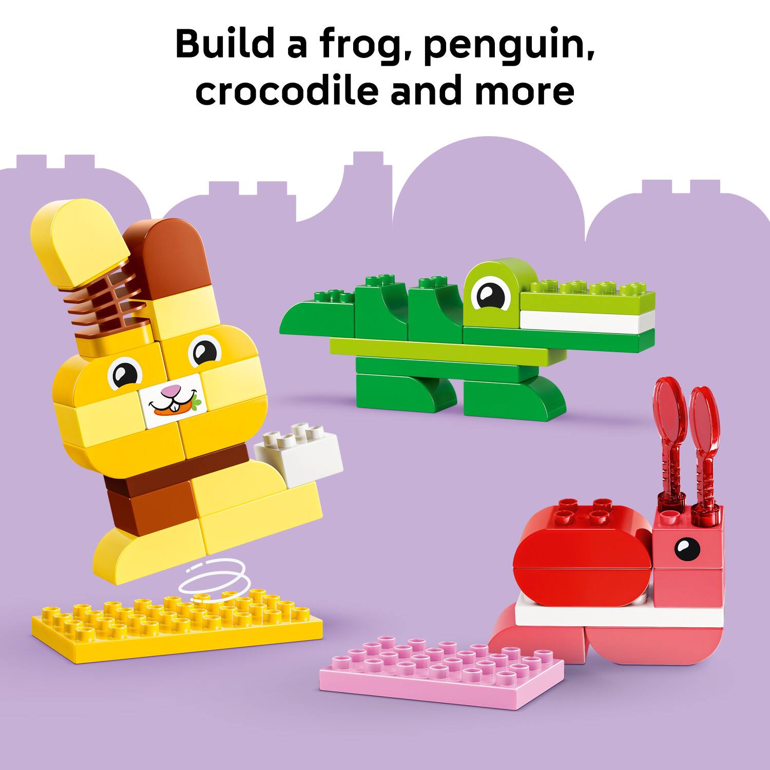 Build a frog, penguin, crocodile and more