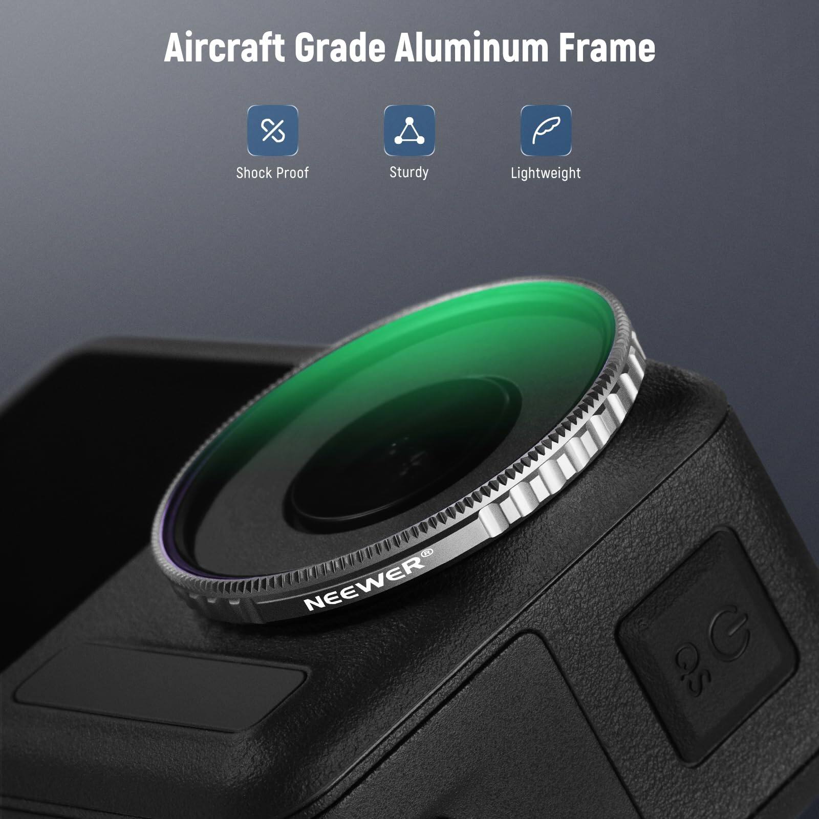 Aircraft Grade Aluminum Frame  
- Shock Proof  
- Sturdy  
- Lightweight  

NEEWER