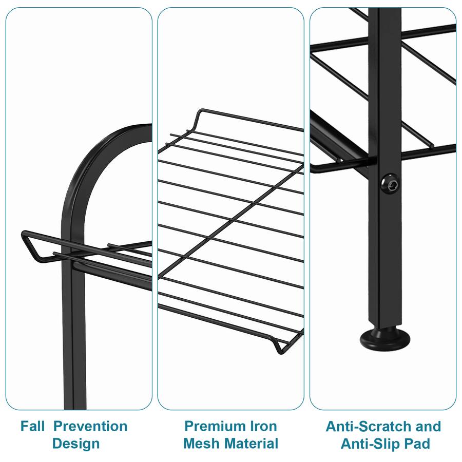 Oumilen 5 Tier Black Water Bottle Storage Rack Black OBBY-SUM308 - Best Buy