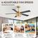 6 Adjustable Fan Speeds
Choose the wind speed
Speed 1-2
Low comfortable wind
Speed 3-4
Medium natural wind
Speed 5-6
High cooling air