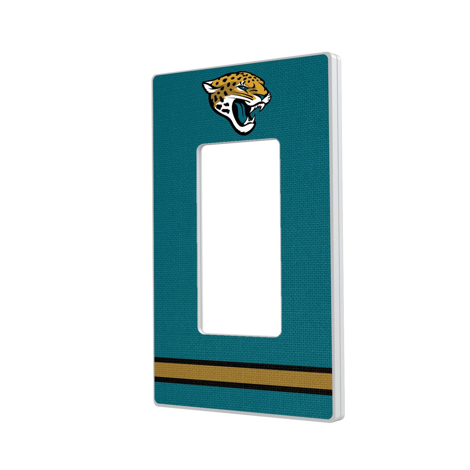 Front. Keyscaper - Stripe Single Rocker Light Switch Plate - Multicolor.