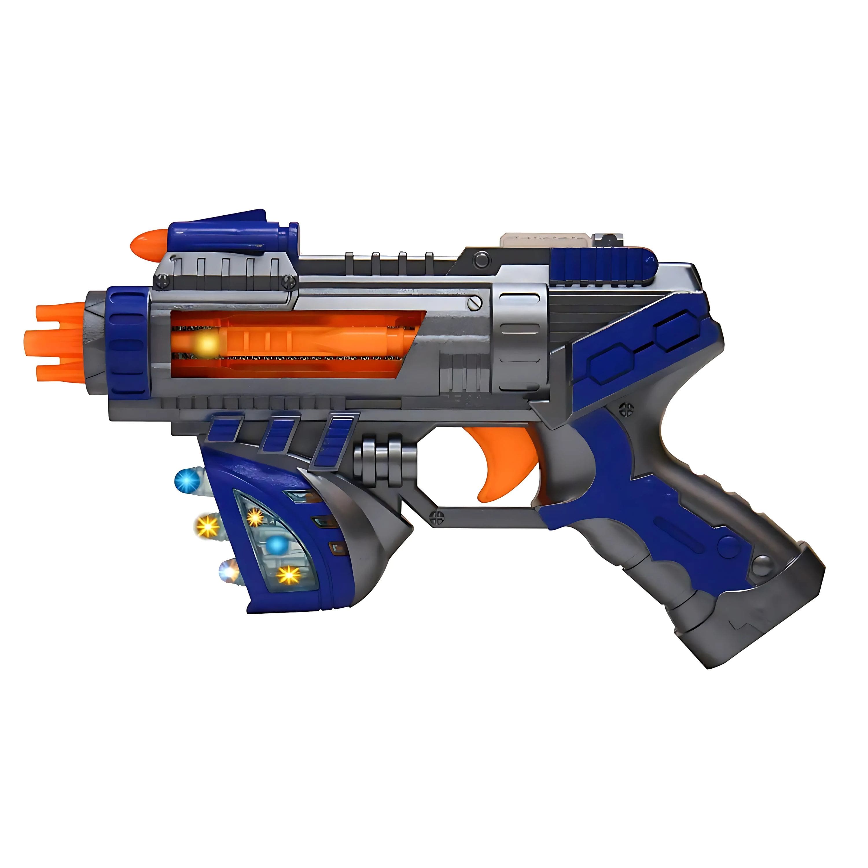 Kitcheniva - Kids Space Infinity Blaster Pretend Play Toy Gun With Light Sound - Blue