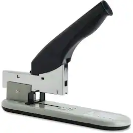 Business Source - Heavy-duty Stapler - 2" Throat Depth - Black Putty - Rubber Steel