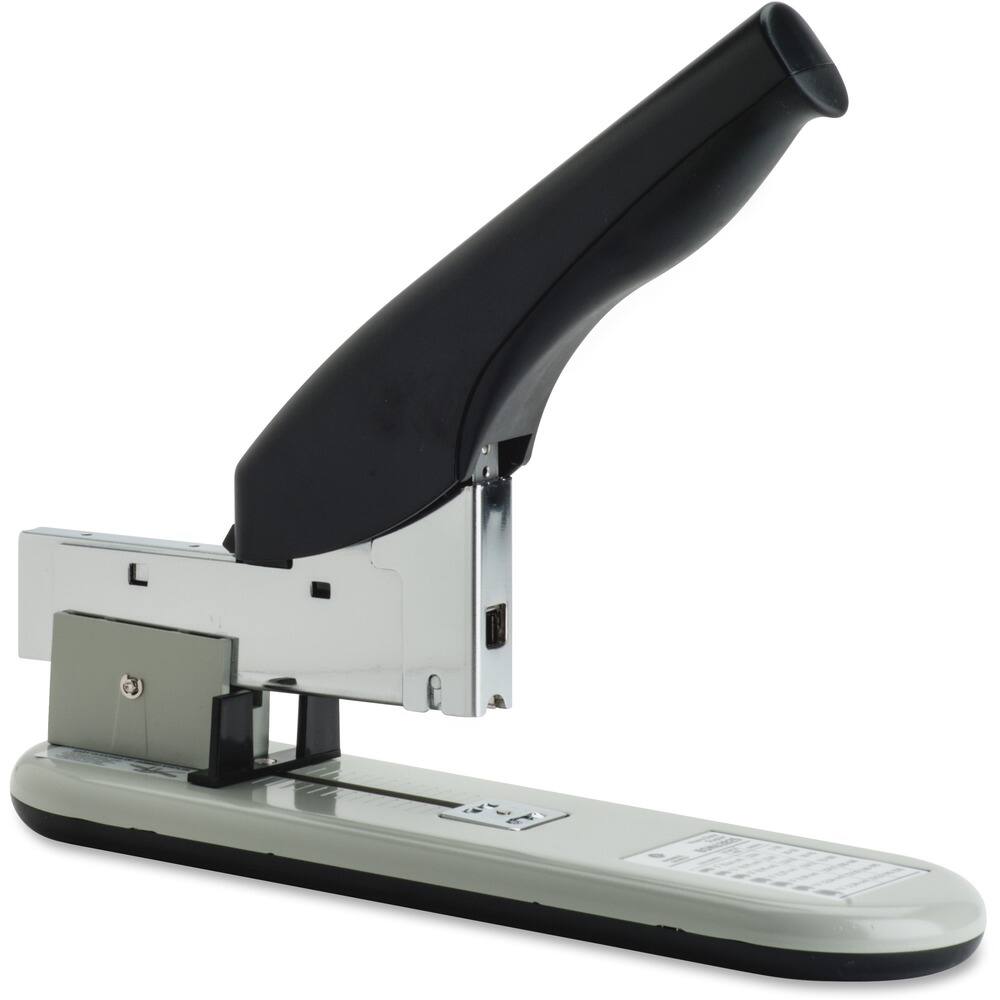 Front. Business Source - Business Source Heavy-duty Stapler - 2" Throat Depth - Black Putty - Rubber Steel.