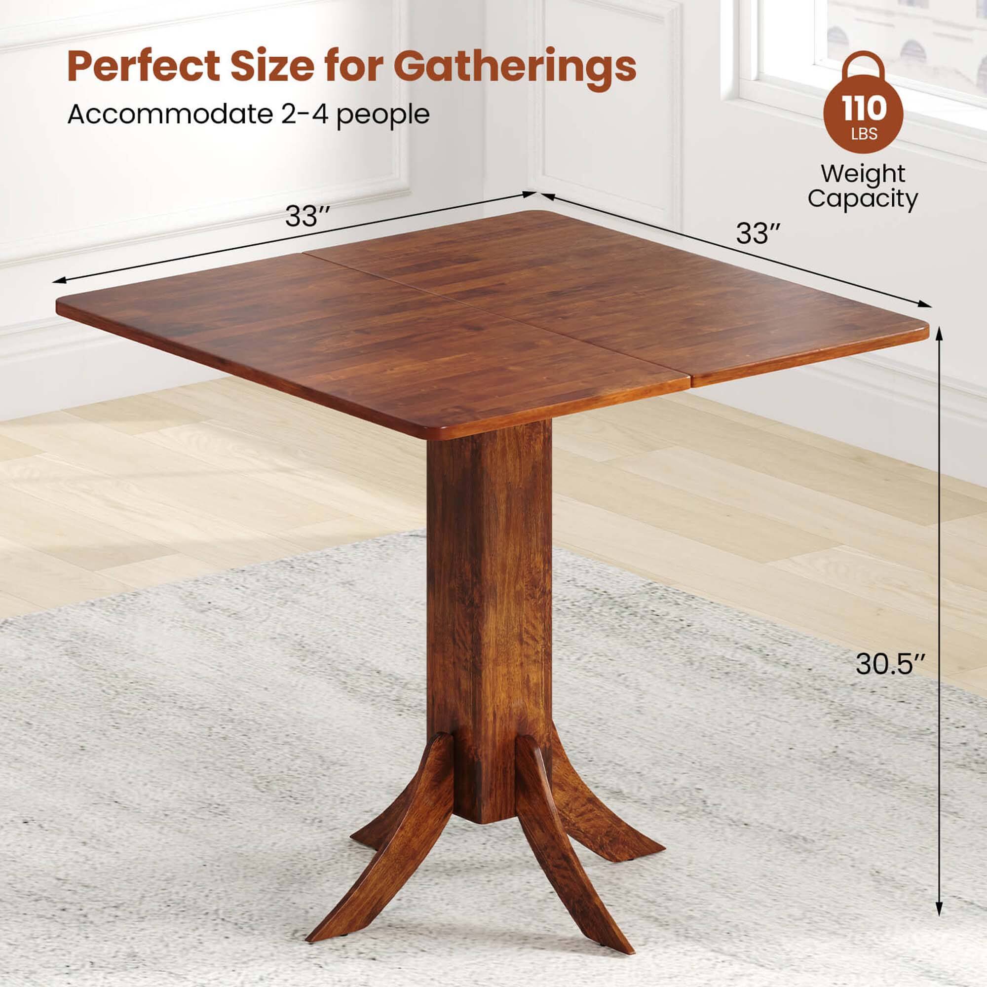 Perfect Size for Gatherings: Accommodates 2-4 people, 110 lbs weight capacity, 33" diameter.