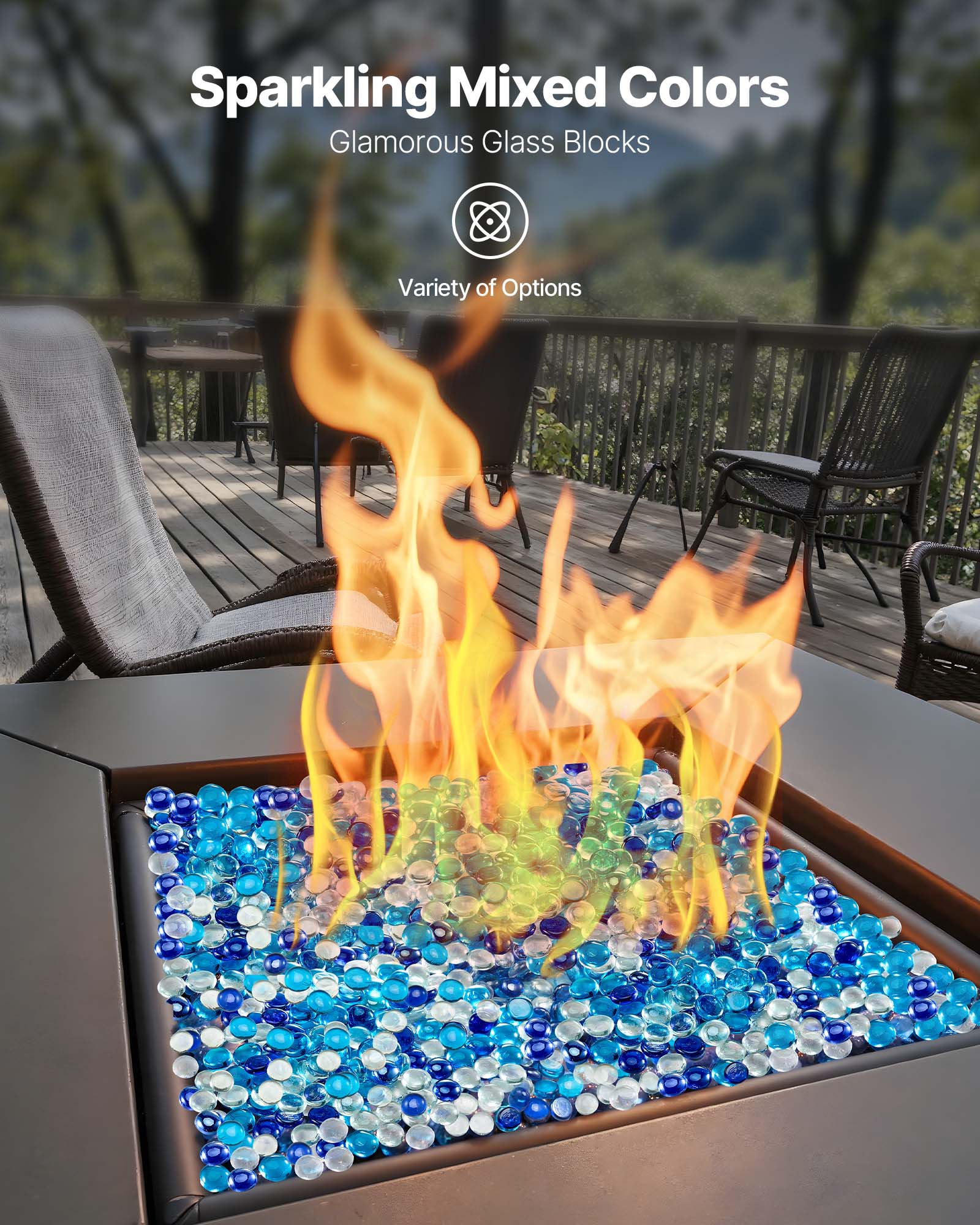 Sparkling Mixed Colors  
Glamorous Glass Blocks  
Variety of Options