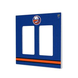 Keyscaper - New York Islanders Double Rocker Lightswitch Plate - Multicolor
