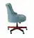 Angle Zoom. Linon Home Décor - Scotmar Plush Button-Tufted Adjustable Office Chair With Wood Base - Aqua.