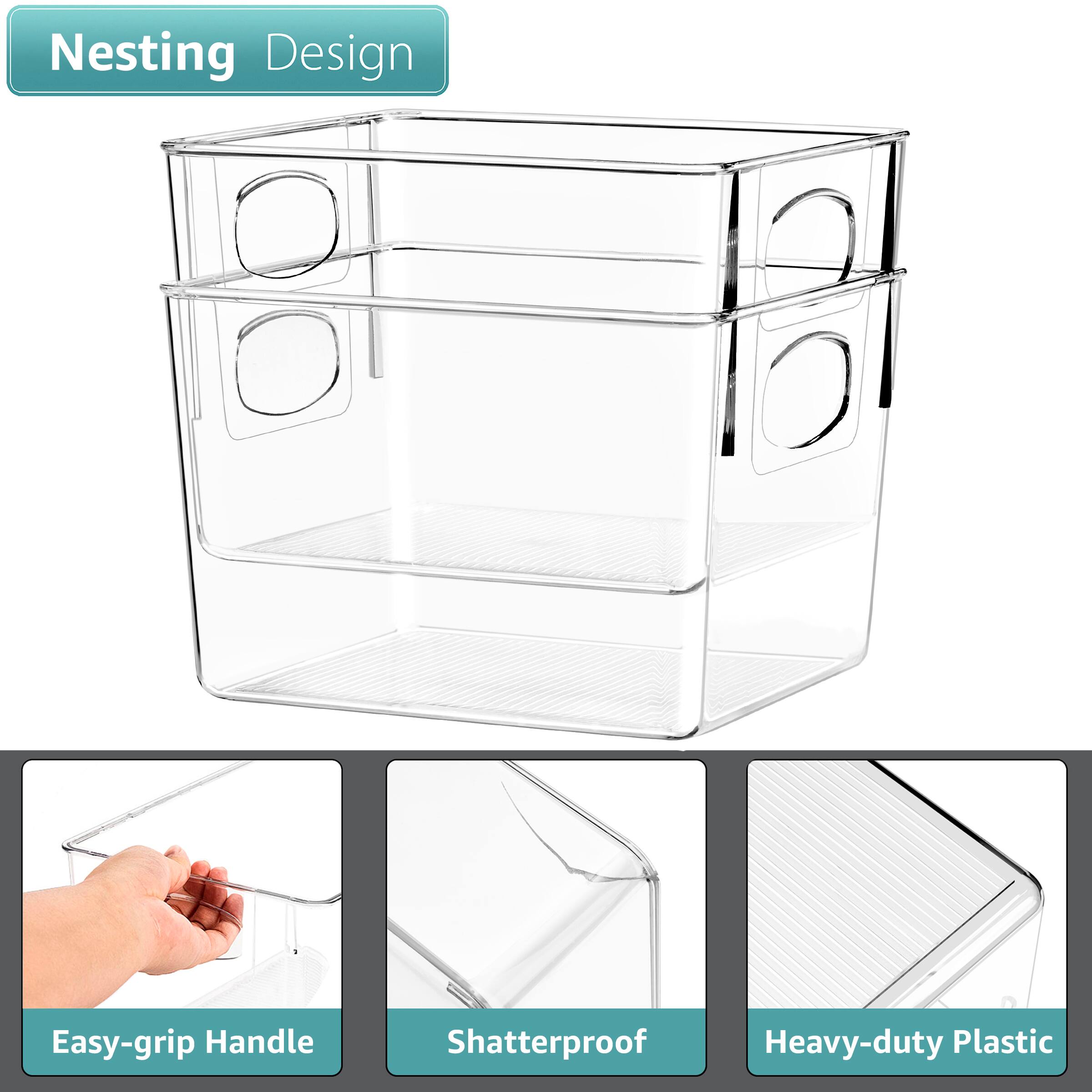 Nesting Design

Easy-grip Handle

Shatterproof

Heavy-duty Plastic