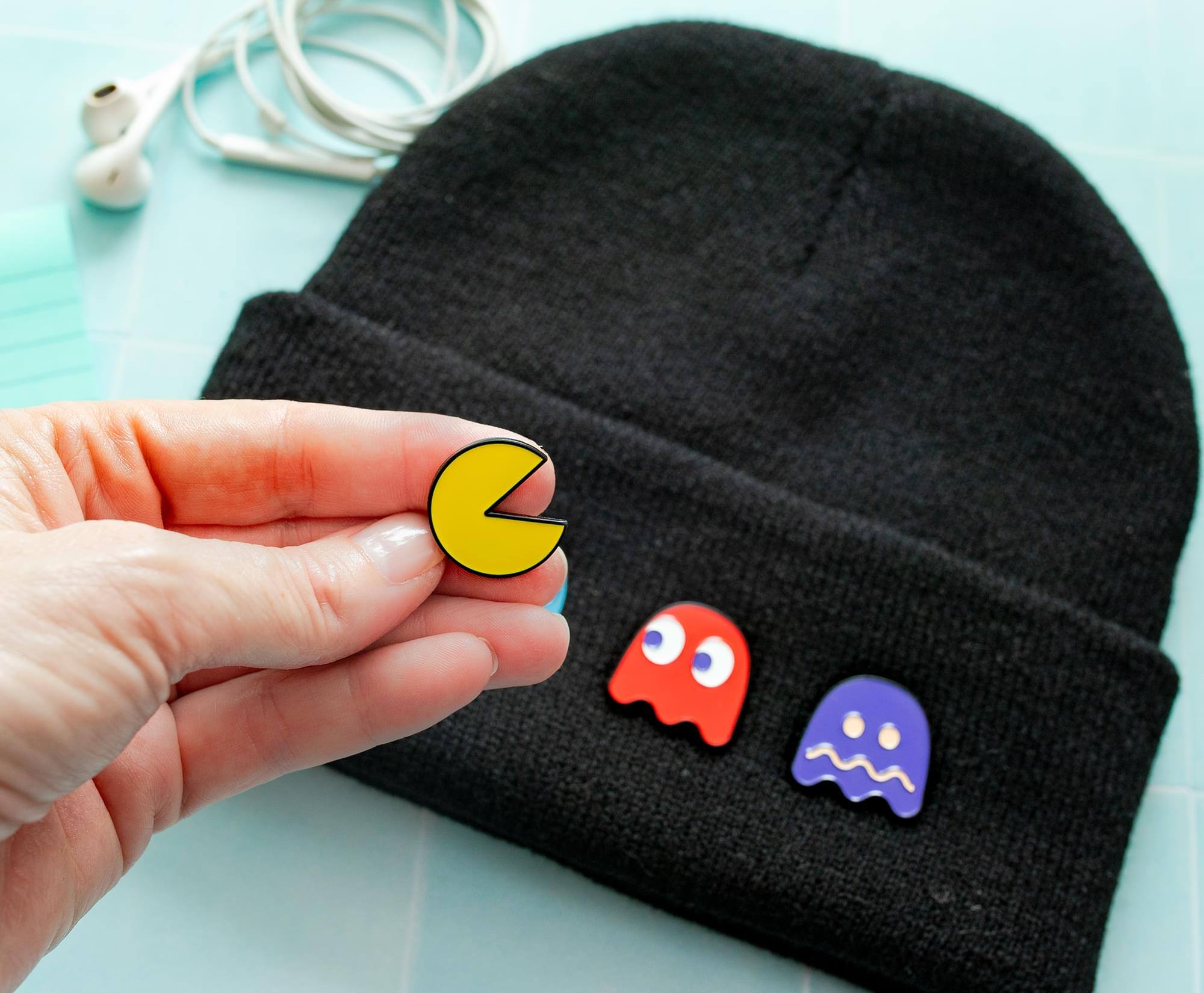 Alt View 3. Toynk - PAC-MAN Classic Characters 4-Piece Enamel Pin Set | Toynk Exclusive - Multi-Color.