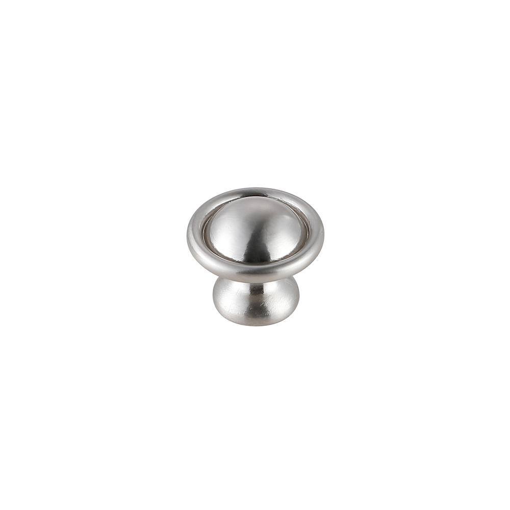Left. Elegant Decor - Kadea 1.2" Diameter Brushed Nickel Mushroom Knob Multipack (Set of 10) - Brushed Nickel.