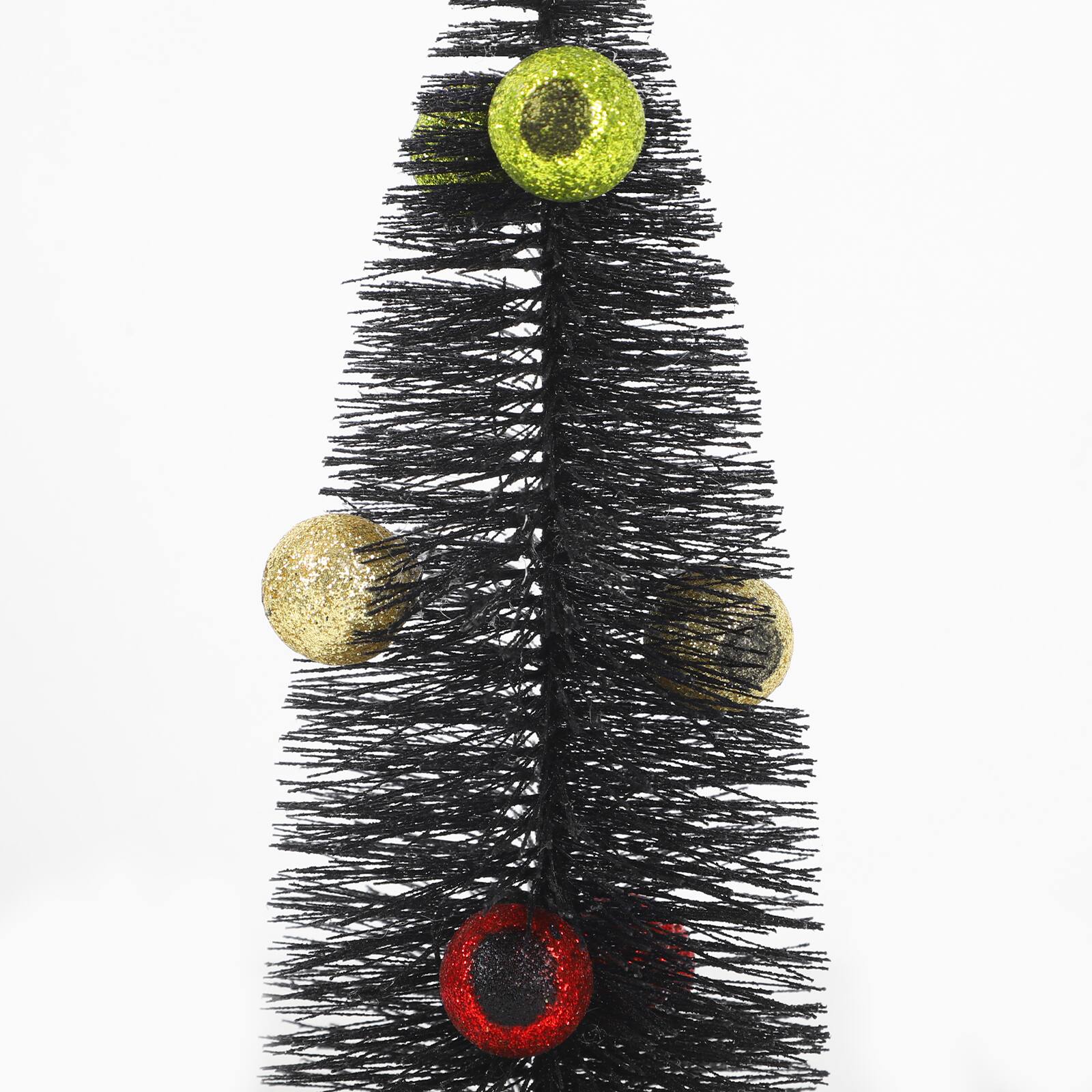 Alt View 1. Oumilen - 8.07 Inch Black Mini Halloween Tabletop Tree with Glitter Eyeball Ornaments, Spooky Small Decor for Table Shelf Mantel - Black.