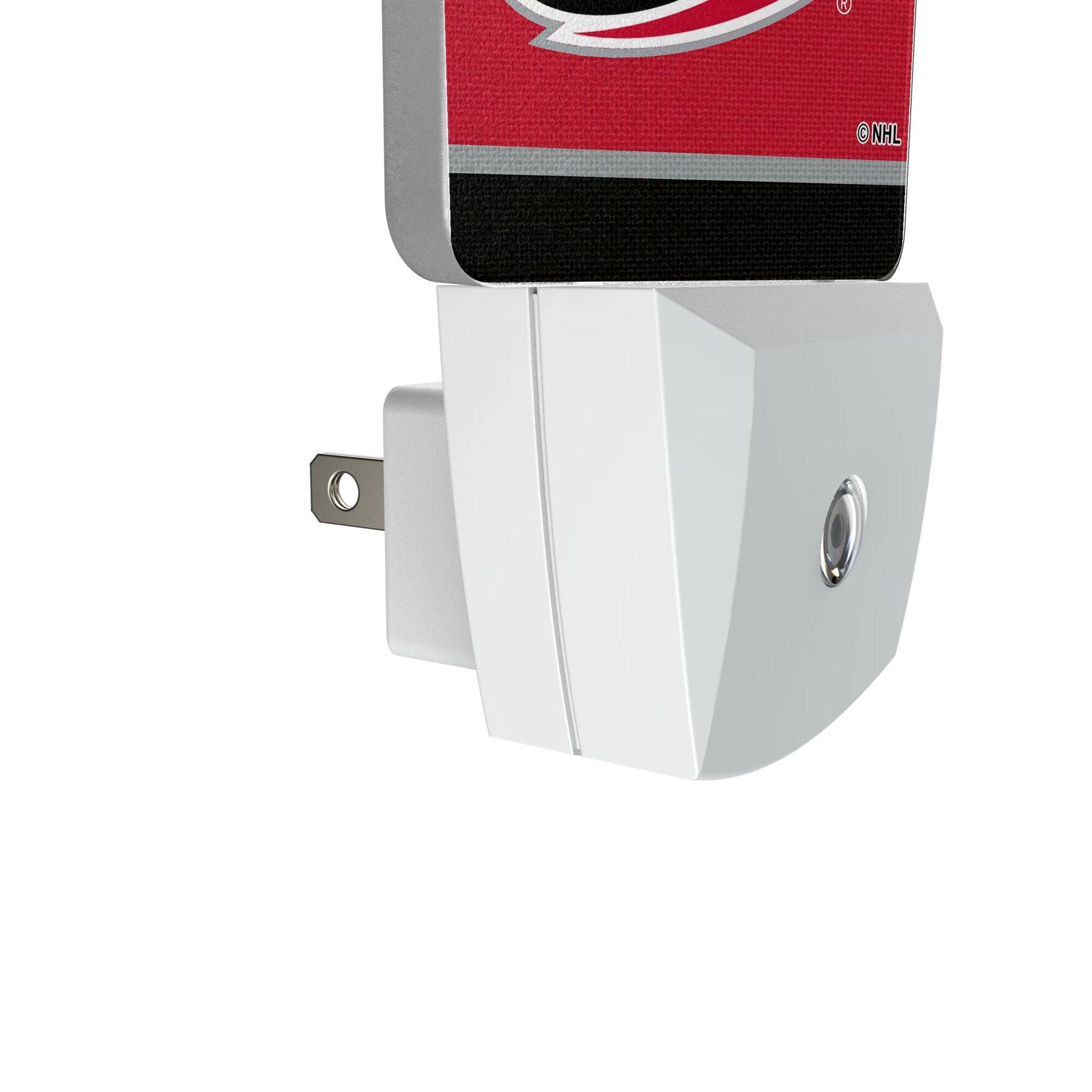 Alt View 2. Keyscaper - Carolina Hurricanes Stripe Design Nightlight 2-Pack - Multicolor.