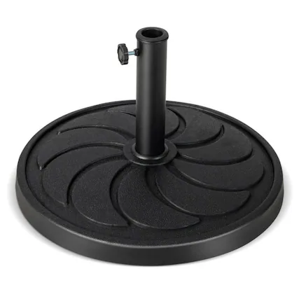 Front. Mondawe - 40LBS 21.5Inch Round Outdoor Umbrella Base - Black.
