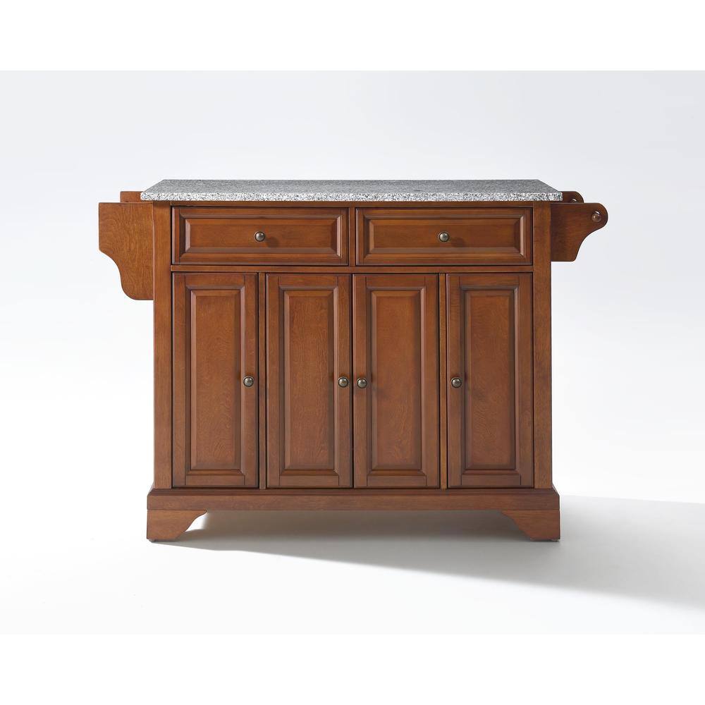 Alt View 1. Crosley Furniture - Lafayette Granite Top Full Size Kitchen Island/Cart - Cherry.