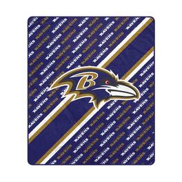 Pegasus - Baltimore Ravens 60" x 70" Diagonal Lined Wordmark Ultra Soft Blanket - Multicolor