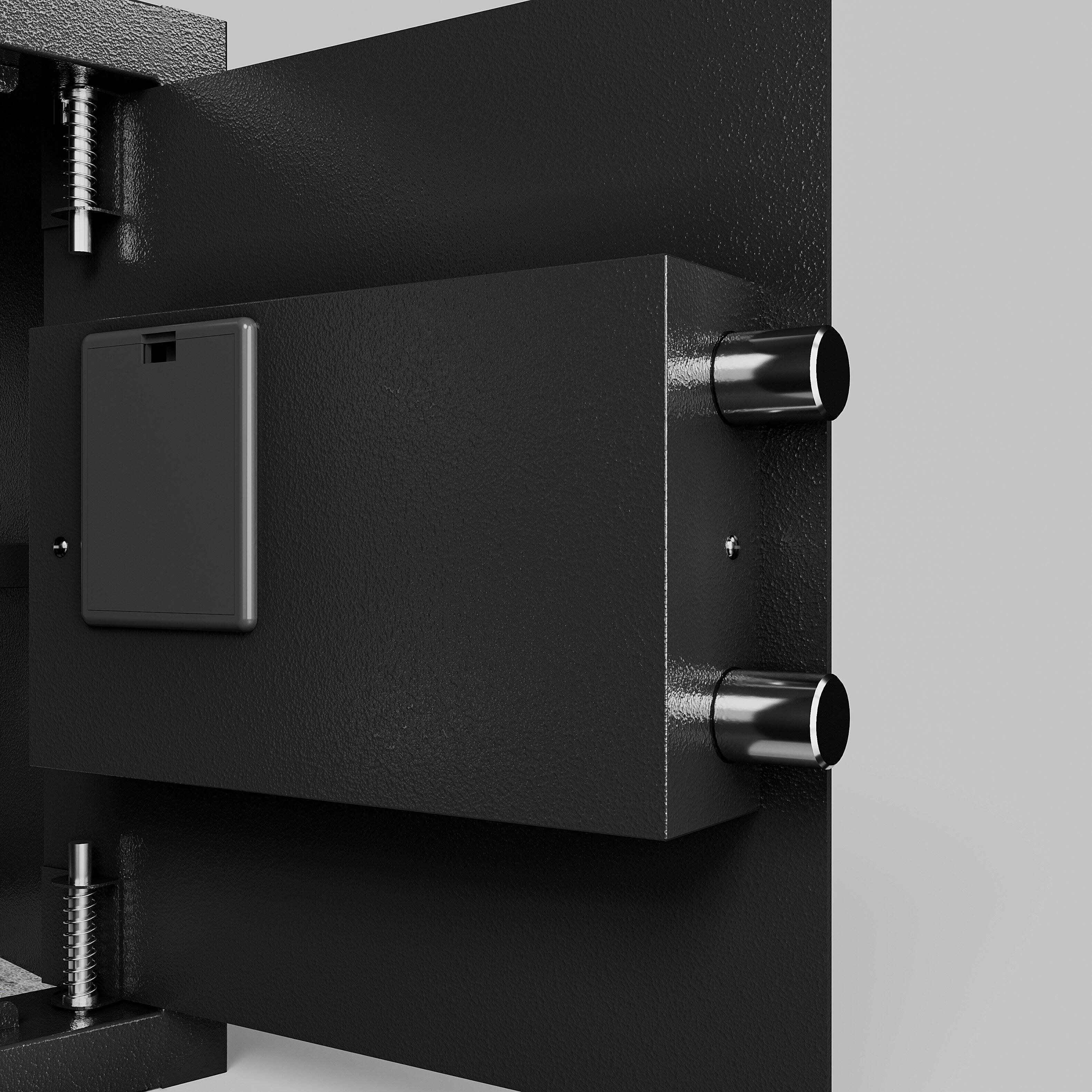 Alt View 5. GOODSILO - Steel Security Safe & Lock Box - Electronic Keypad - Secure Cash, Jewelry, Documents - 1.85 Cubic Feet - Black.