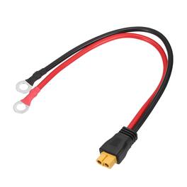 Unique Bargains - XT60 to O Ring Terminal Cable, 10AWG XT60 Female 600V to O Ring for Lithium Battery/Solar/Drone - Red and Black