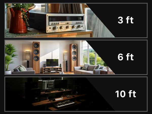 Alt View 5. FosPower - [24K Gold-Plated] Digital Coaxial Audio Cable - 3FT, Premium S/PDIF RCA Audio Cable Male to Male for Home Theater, HDTV - Multicolored.