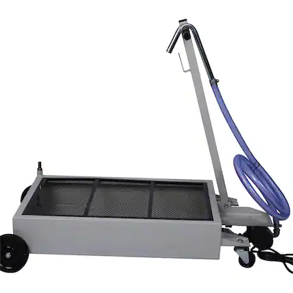 Front. Boyel Living - 15-Gallon Low-Profile Oil Drain Pan With 110V Electric Pump - Beige.