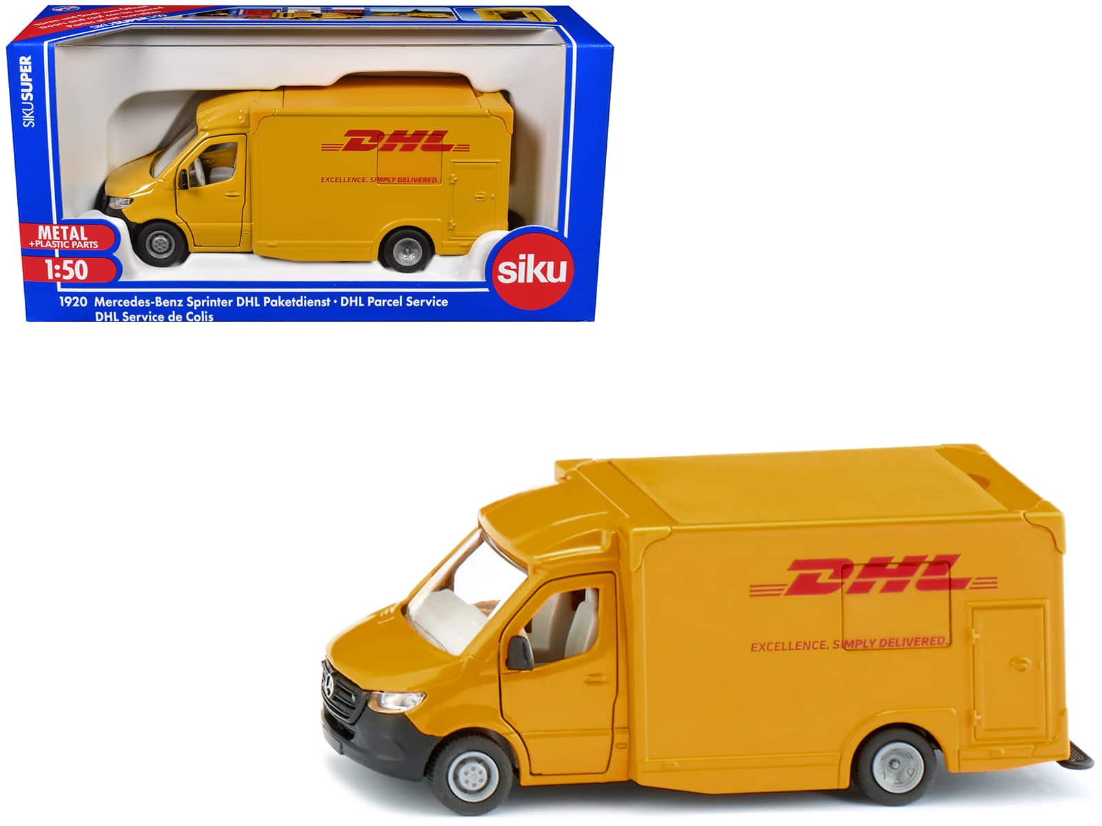 "Mercedes-Benz Sprinter Van Yellow ""DHL"" 1/50 Diecast Model Car by Siku" price history on PriceWatchPro