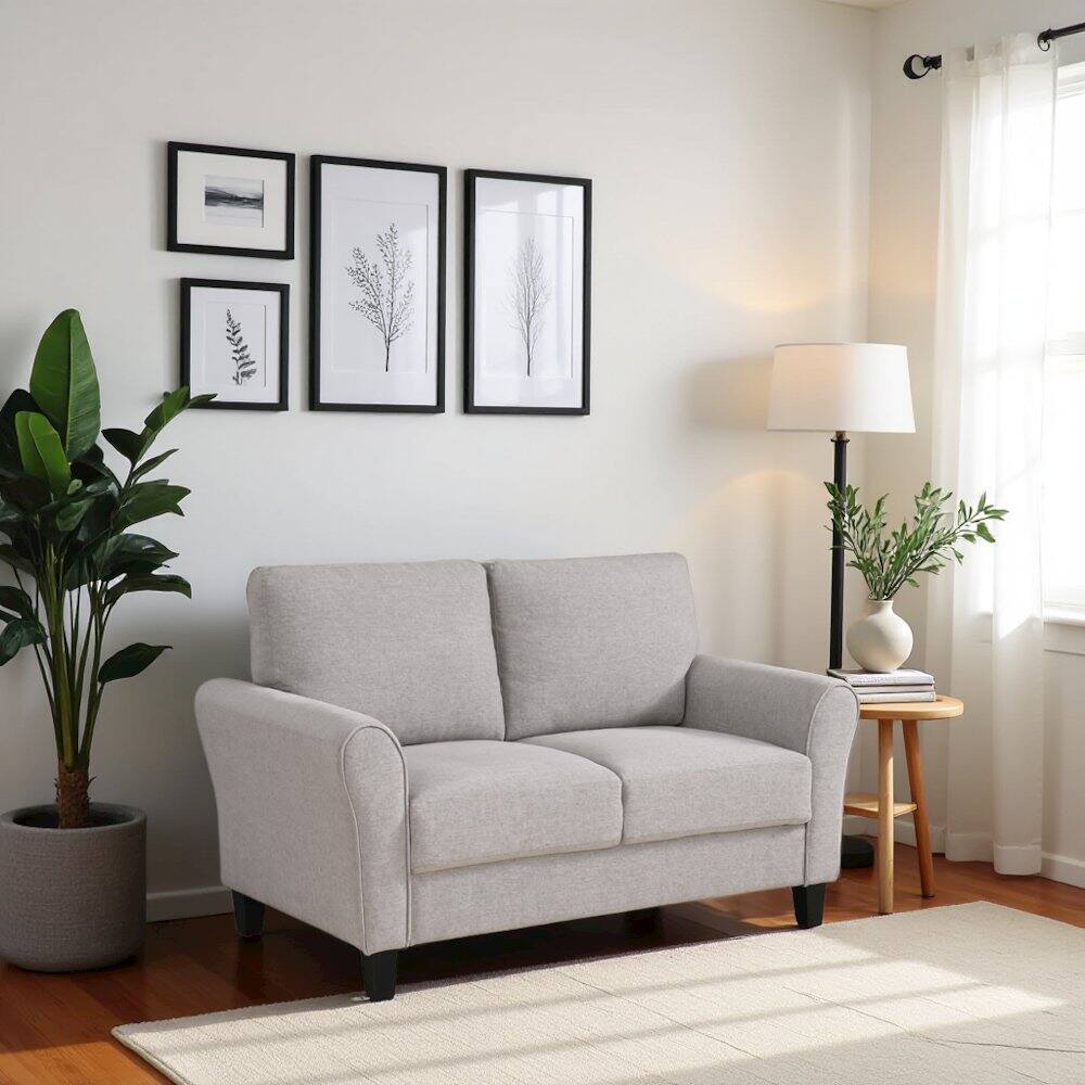 Alt View 1. Starlight Canyon Home - Sand Finished Upholstered Love Seat, Small Loveseat Sofa for Compact Spaces - Sand.